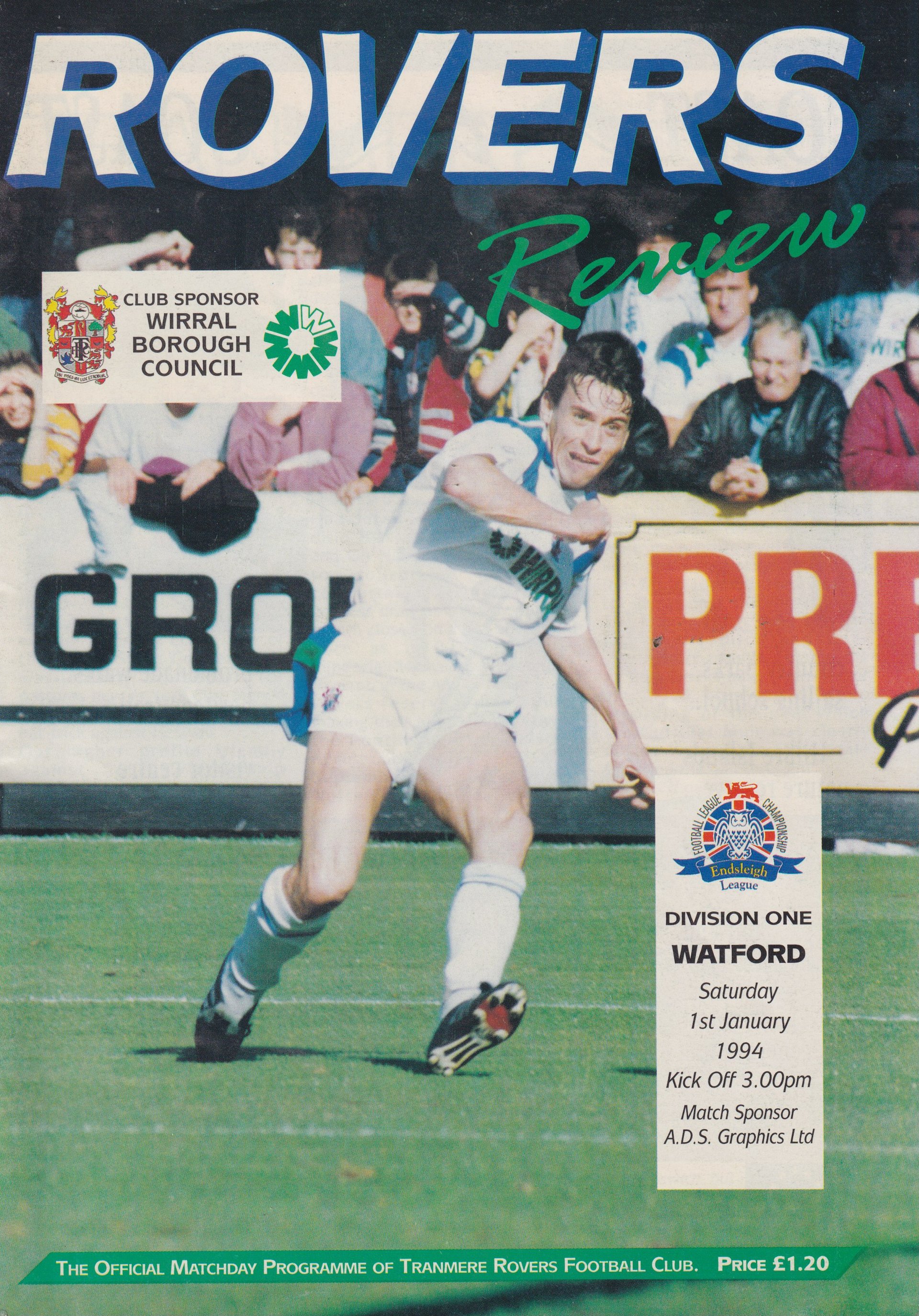 Tranmere Rovers v Watford match programme